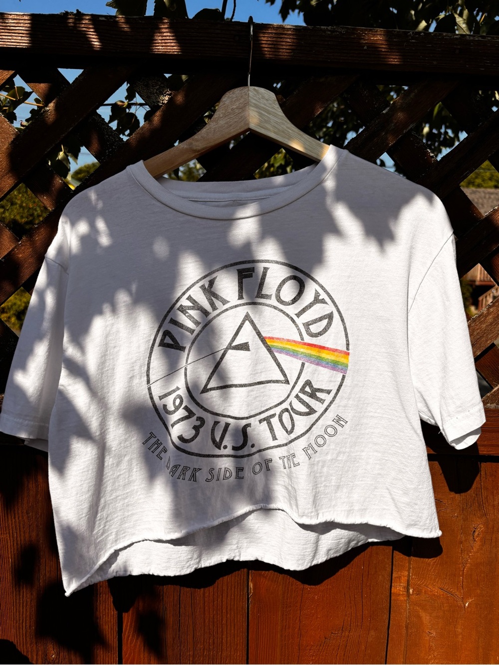 Band Tee Pink Floyd The Dark Side Of The Moon Tour 1973 | Crop | Size Large